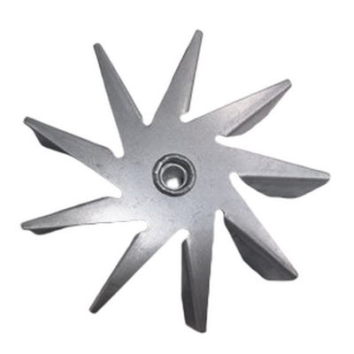 114 mm de diámetro el ventilador de la chimenea 9 cuchillas de hoja galvanizada para la estufa de pellets
