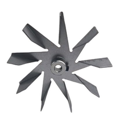114 mm de diámetro el ventilador de la chimenea 9 cuchillas de hoja galvanizada para la estufa de pellets