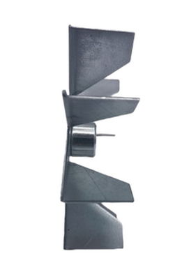 114 mm de diámetro el ventilador de la chimenea 9 cuchillas de hoja galvanizada para la estufa de pellets